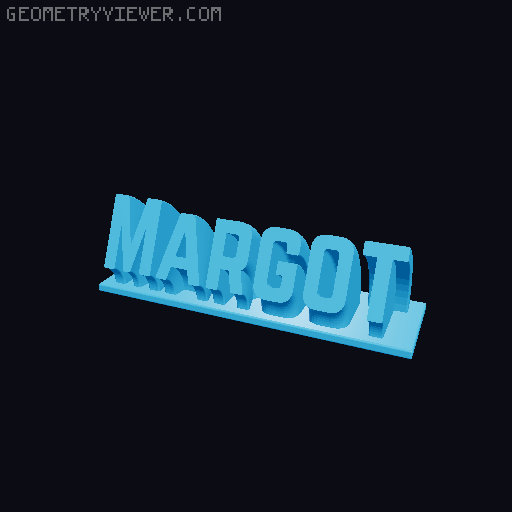 Sweeping Name Tag 3D model thumbnail