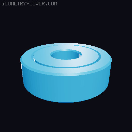 Awesome Filament Spool Rewinder Printable 608RS2 Bearings 3D model thumbnail