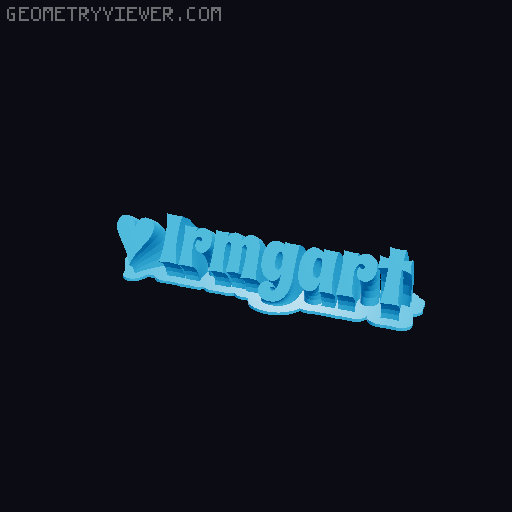 Valentine sculpture 3D model thumbnail