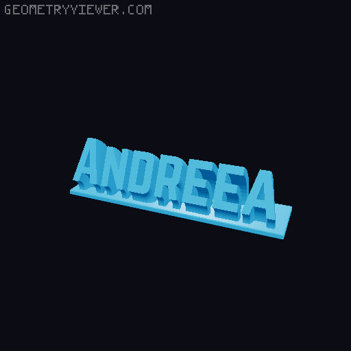 Sweeping Name Tag 3D model thumbnail