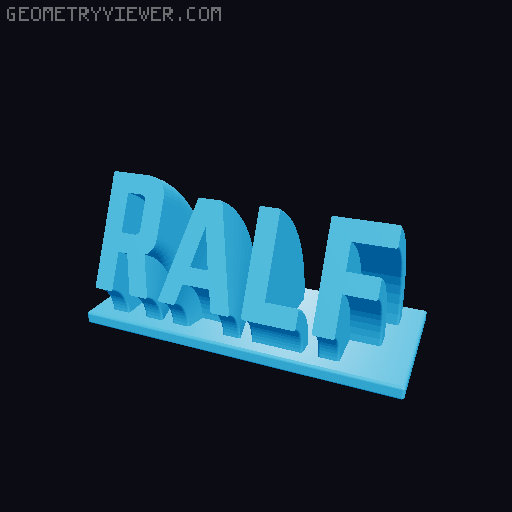 Sweeping Name Tag 3D model thumbnail