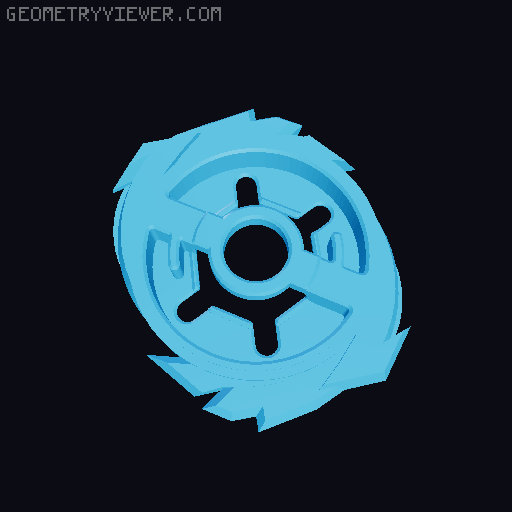 Custom Beyblade: Theif Scorpio 3D model thumbnail