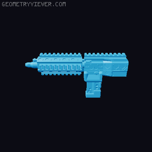 28mm Mech Pilot Assault Rifles (Nightshade and Datura) 3D model thumbnail
