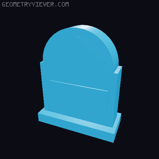Pierre tombale emoji  3D model thumbnail