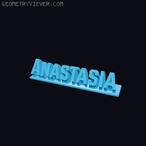 Sweeping Name Tag 3D model thumbnail