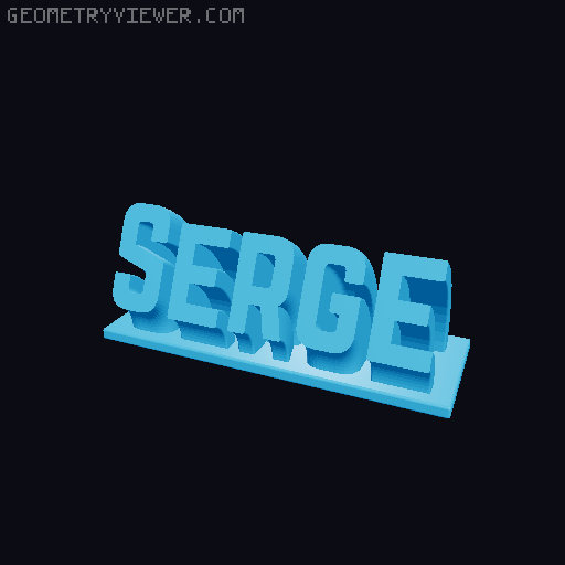 Sweeping Name Tag 3D model thumbnail