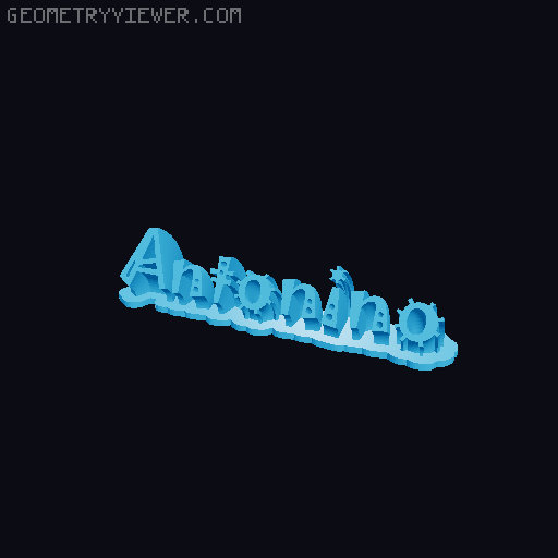 Sweeping crazy name tag 3D model thumbnail