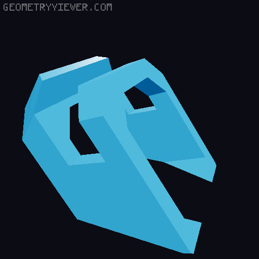 Dummy 13 Robocop Helmet 3D model thumbnail