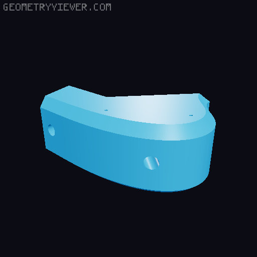 PrusaCaster 4-Hole Bridge (Wilkenson / Gotoh) 3D model thumbnail