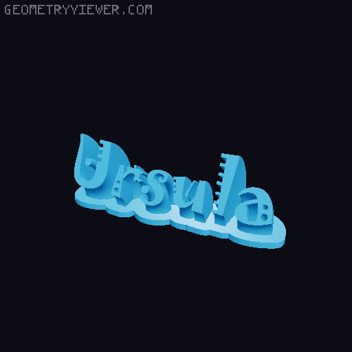 Sweeping crazy name tag 3D model thumbnail