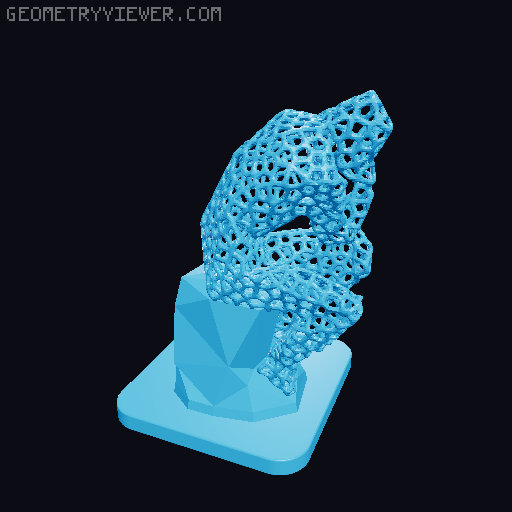 [REMIX] The Thinker - Voronoi Edition 3D model thumbnail