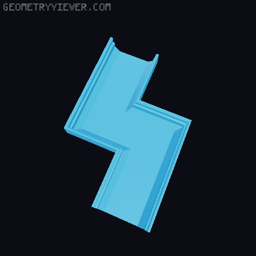 Underware S-Curve Cable Tunnel 3D model thumbnail