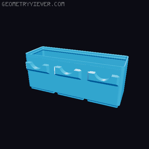 Parametric Gridfinity bins for GOEWS 3D model thumbnail