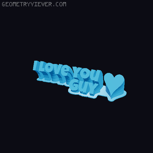 I love you... 3D model thumbnail