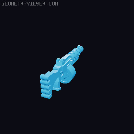 Futuristic guns - pack 1 (2HG1 position) 3D model thumbnail