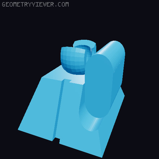 jaR2-D2 articulated mason jar lid 3D model thumbnail