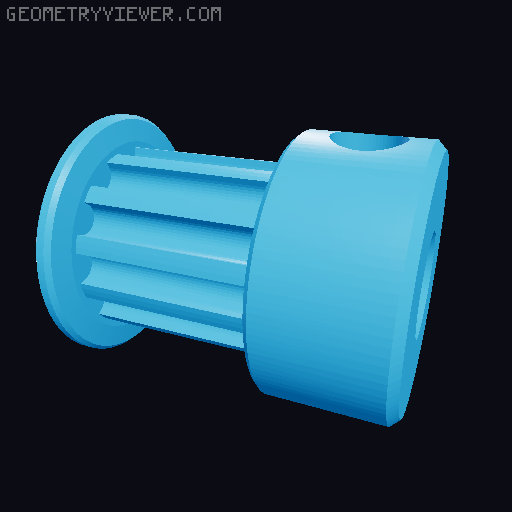 Belt driven cycloidal transmission (1:18 ratio) 3D model thumbnail