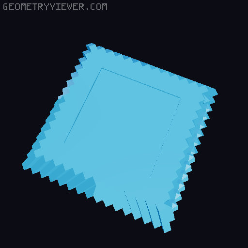 Stylish Octahedroflake Base 3D model thumbnail