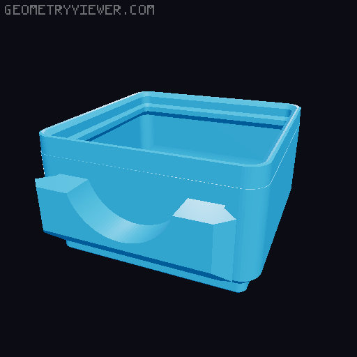 Parametric Gridfinity bins for GOEWS 3D model thumbnail