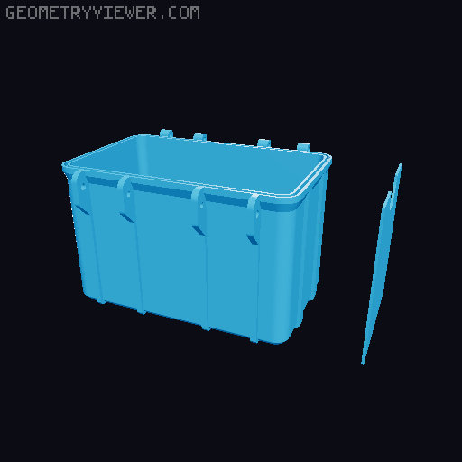 One Piece TCG Rugged Deck Box Lid 3D model thumbnail