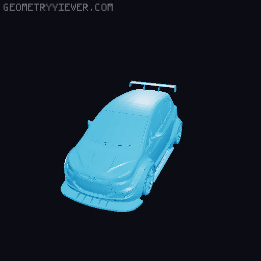 Hyundai ix20 Racecar for 3D-printing 3D model thumbnail