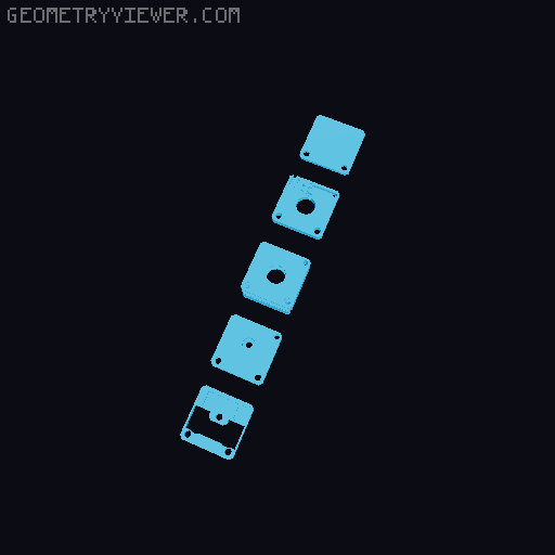 Little Cube Guy - with LED eyes 3D model thumbnail