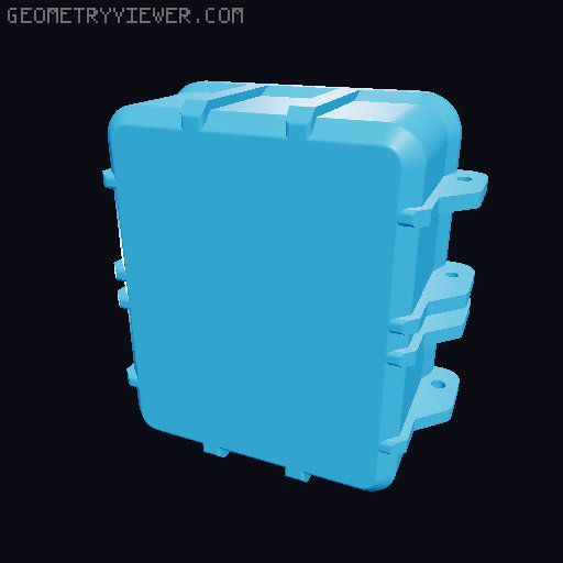 Rugged Box - AA and AAA batteries 3D model thumbnail