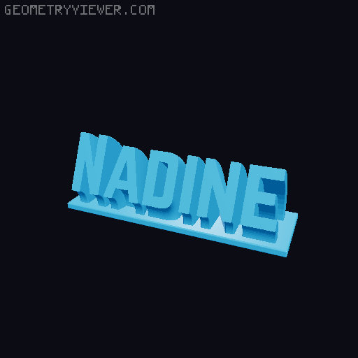 Sweeping Name Tag 3D model thumbnail