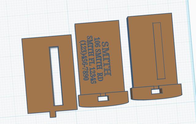 Luggage tag 3D model thumbnail