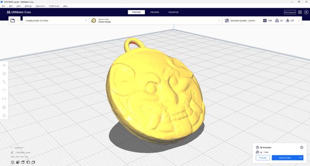 Llavero Cabeza de Jaguar 3D model thumbnail