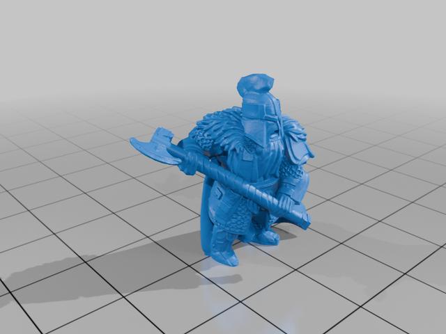 Dwarf Captain 3D model thumbnail