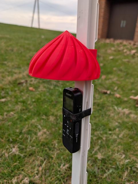 Bioacoustics audio recorder cover for 4 ft. plastic fence post 3D model thumbnail