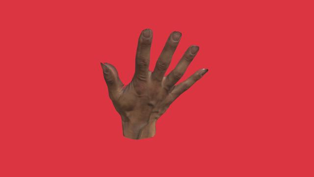 Hand with Color texture 3D model thumbnail