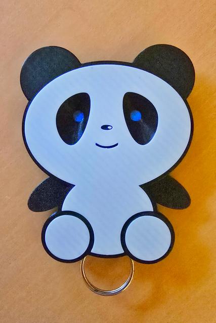 Magnetic Key Holder - Panda Style (FreeCAD) 3D model thumbnail