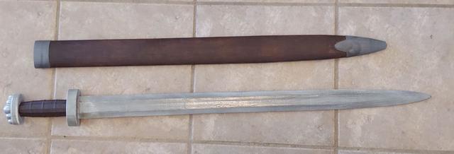 Simple Viking Era Sword (and Scabbard) 3D model thumbnail