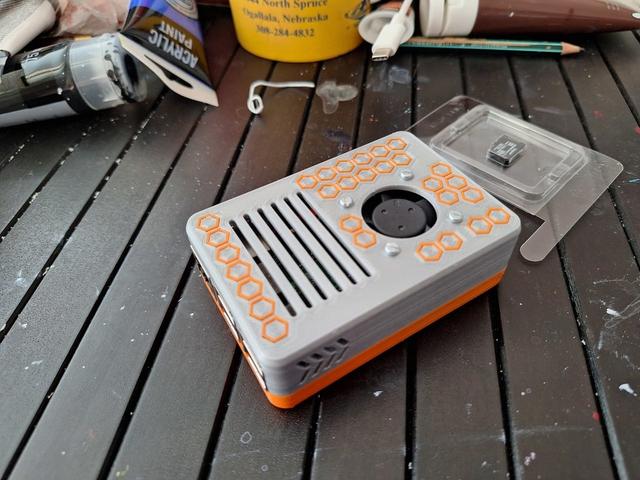 Snap fit Pi3 hex top case with 30mm fan 3D model thumbnail