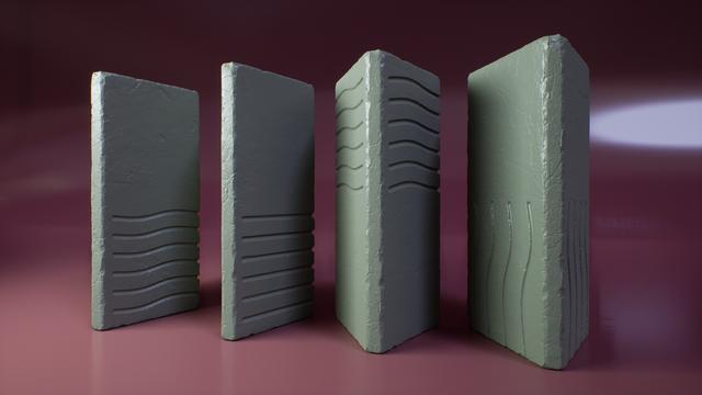 Fifth Element Stones 3D model thumbnail