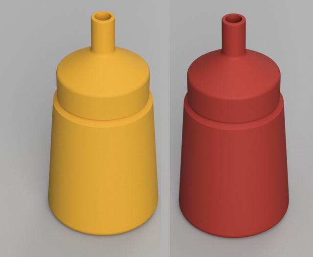 Dip Bottle Standar Desing 3D model thumbnail