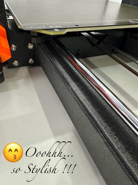 Oh-so-Stylish MK4/MK4S Extrusion Rail Covers (a PRUSA CHALLENGE print) 3D model thumbnail
