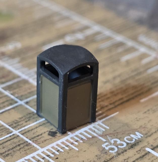 Public Trash Can HO Scale 1:87 3D model thumbnail