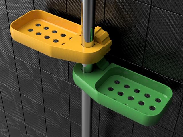 Sturdy soap and shampoo dish for your shower 3D model thumbnail