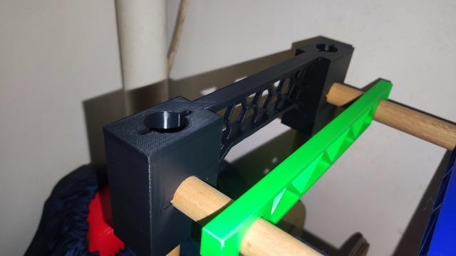 Modular Spool Rack Ø18mm holes 3D model thumbnail