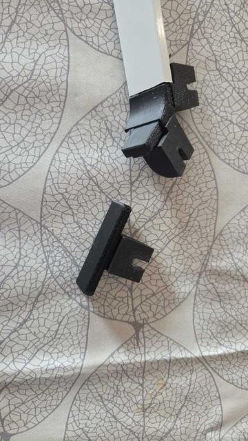 Alex curtain rail inner 45corner & rail extension units (Clas Ohlson) 3D model thumbnail