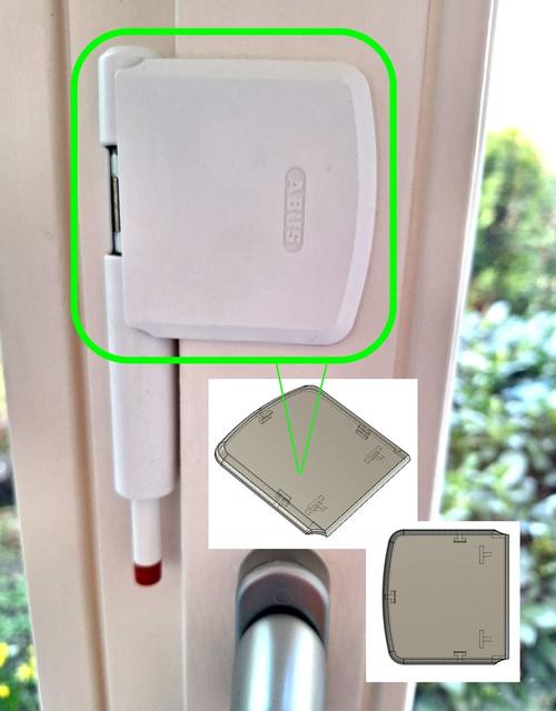 ABUS cap cover replacement window lift-off lock  / ABUS Kappe Abdeckung Fenstersicherung Fensteraushebesicherung Ersatz 3D model thumbnail