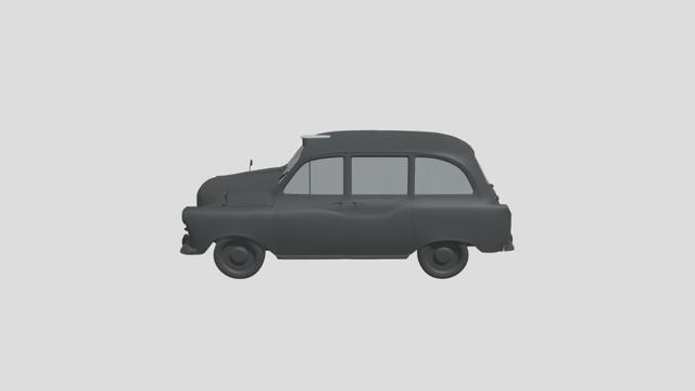 Austin London Taxi for 3D-printing 3D model thumbnail