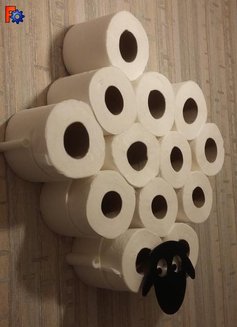 Toilet Paper Holder Sheep 3D model thumbnail