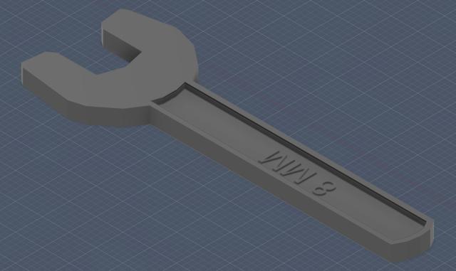 8mm wrench 3D model thumbnail