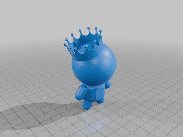B man 3D model thumbnail
