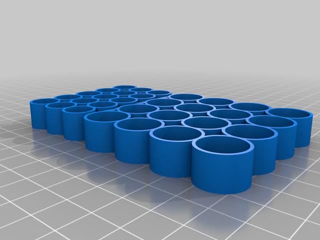 Battery tray for AA and AAA batteries (BigCliveDotCOM) 3D model thumbnail