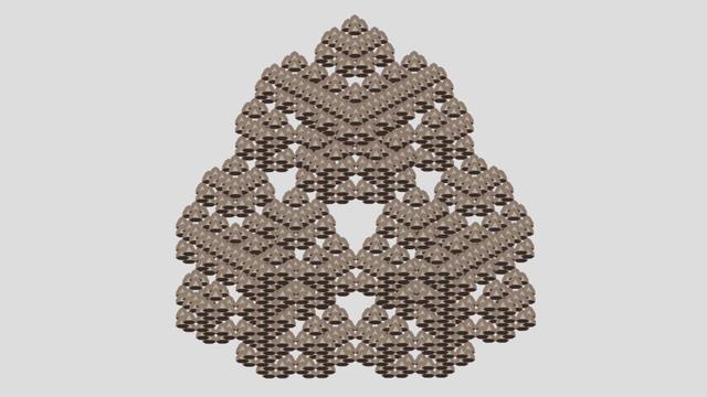 Truncated Tetrahedron Fractal | Level 3 3D model thumbnail